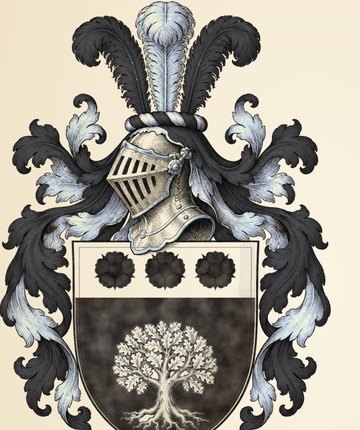 Armoiries gravées de la famille d'exemple Dubois